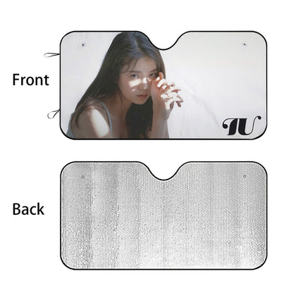 KPop IU Sun Shade - Windshield Cover - KPop Themed - Great gift! Lee Ji - eun Car Window Shield - Windshield Protector - Beyond The Shoppe