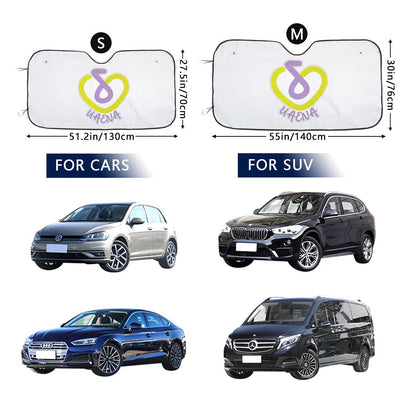 KPop IU's Fan Logo Sun Shade - Windshield Cover - KPop Themed - Great gift! Car Window Shield - Windshield Protector - Beyond The Shoppe