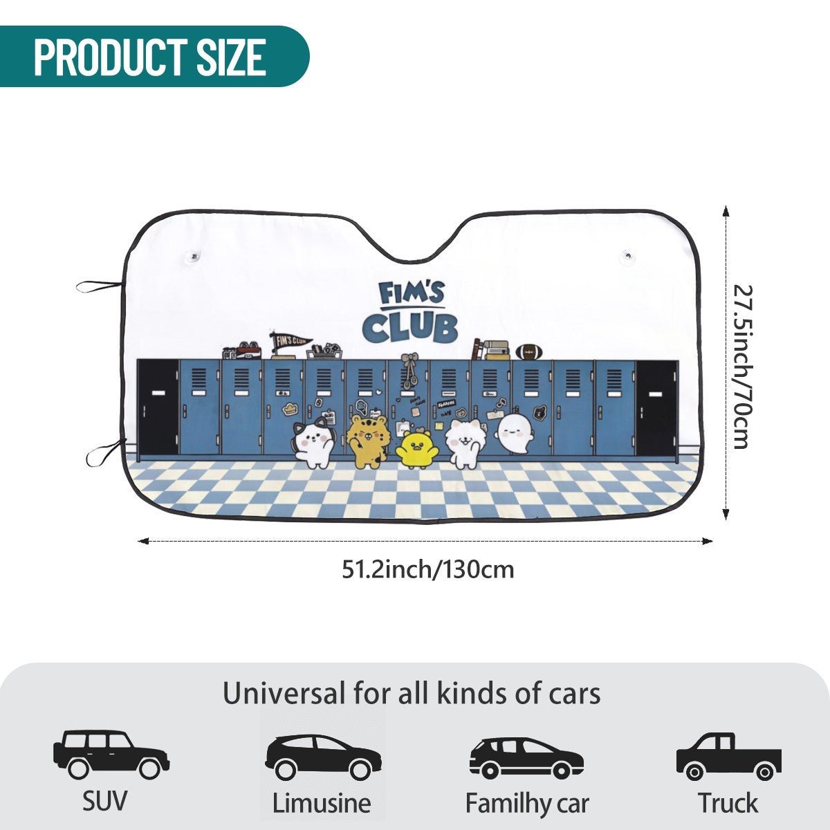 Le SSerafim FIM’S CLUB Sun Shade - Windshield Cover - KPop Themed - FEARNOT Car Accessory Great gift! Car Window Shield - Windshield Protector - Beyond The Shoppe