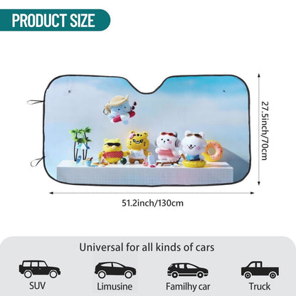 Le SSerafim FIM’S CLUB Sun Shade - Windshield Cover - KPop Themed - FEARNOT Car Accessory Great gift! Car Window Shield - Windshield Protector - Beyond The Shoppe