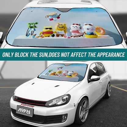 Le SSerafim FIM’S CLUB Sun Shade - Windshield Cover - KPop Themed - FEARNOT Car Accessory Great gift! Car Window Shield - Windshield Protector - Beyond The Shoppe