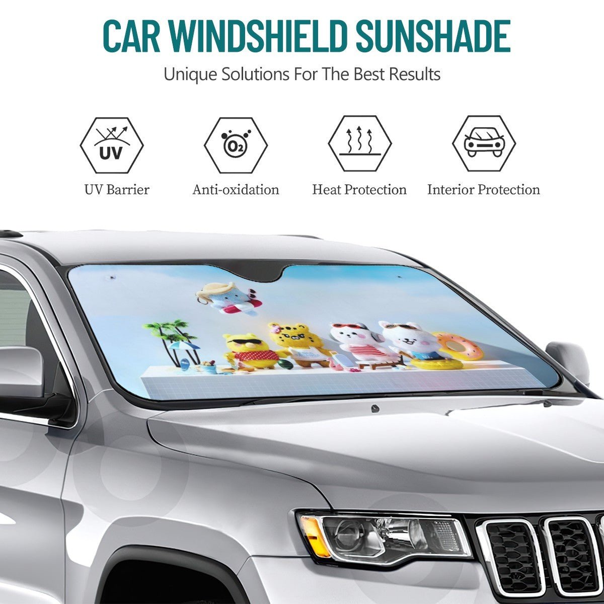 Le SSerafim FIM’S CLUB Sun Shade - Windshield Cover - KPop Themed - FEARNOT Car Accessory Great gift! Car Window Shield - Windshield Protector - Beyond The Shoppe