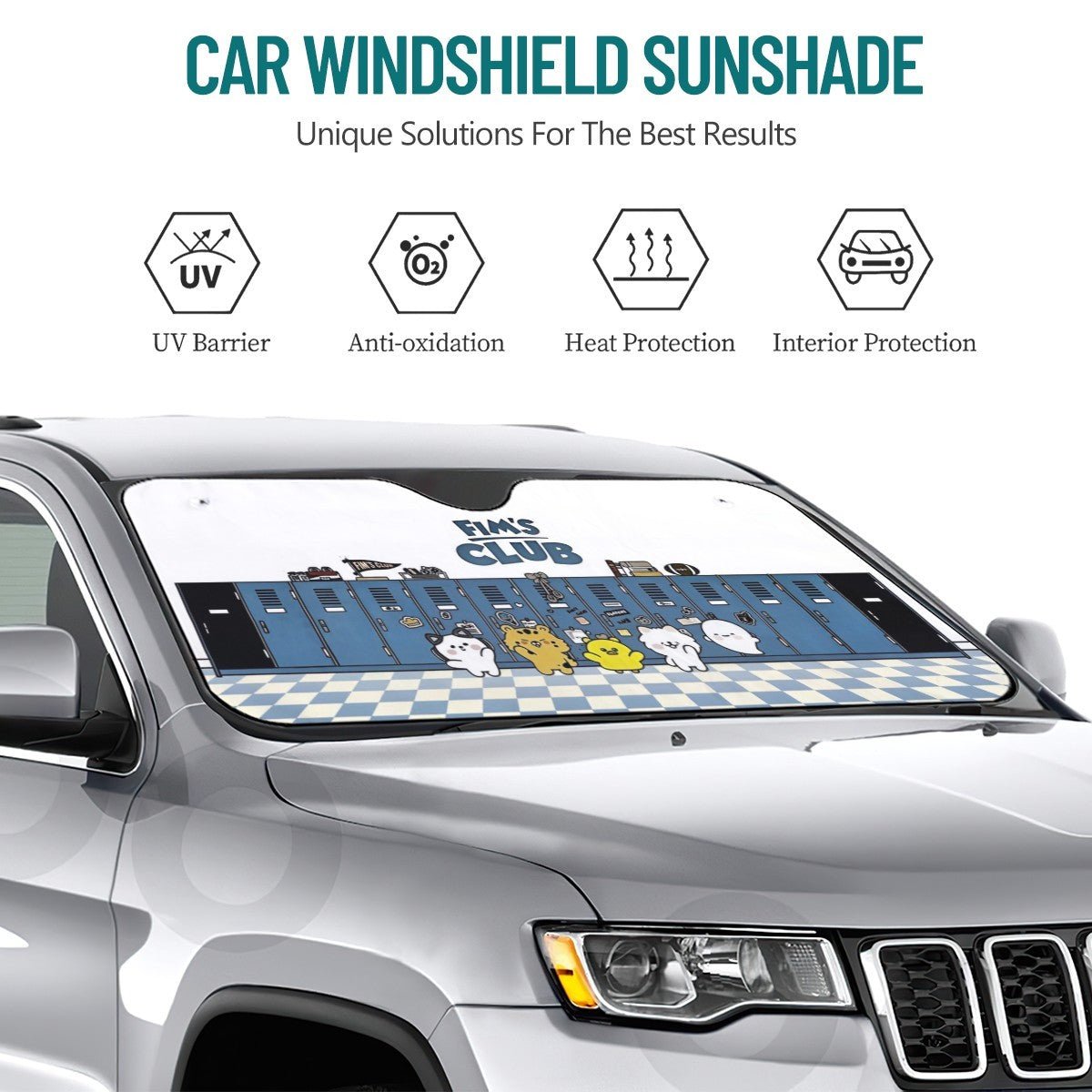 Le SSerafim FIM’S CLUB Sun Shade - Windshield Cover - KPop Themed - FEARNOT Car Accessory Great gift! Car Window Shield - Windshield Protector - Beyond The Shoppe