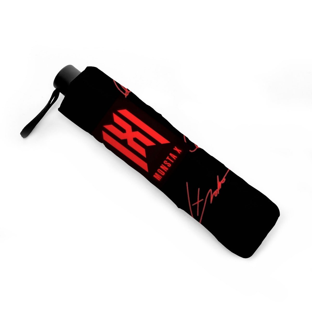 Monsta X Automatic opening umbrella featuring their Logo and Signatures - Kpop for rainy weather andprotection from weatherXT - Beyond The Shoppe