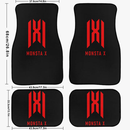 Monsta x Car Floor Mats - 4Pcs Car Floor Mats - Car Accessories - Kpop car mats - (Set of 4 - 2 Front & 2 Rear) - Beyond The Shoppe