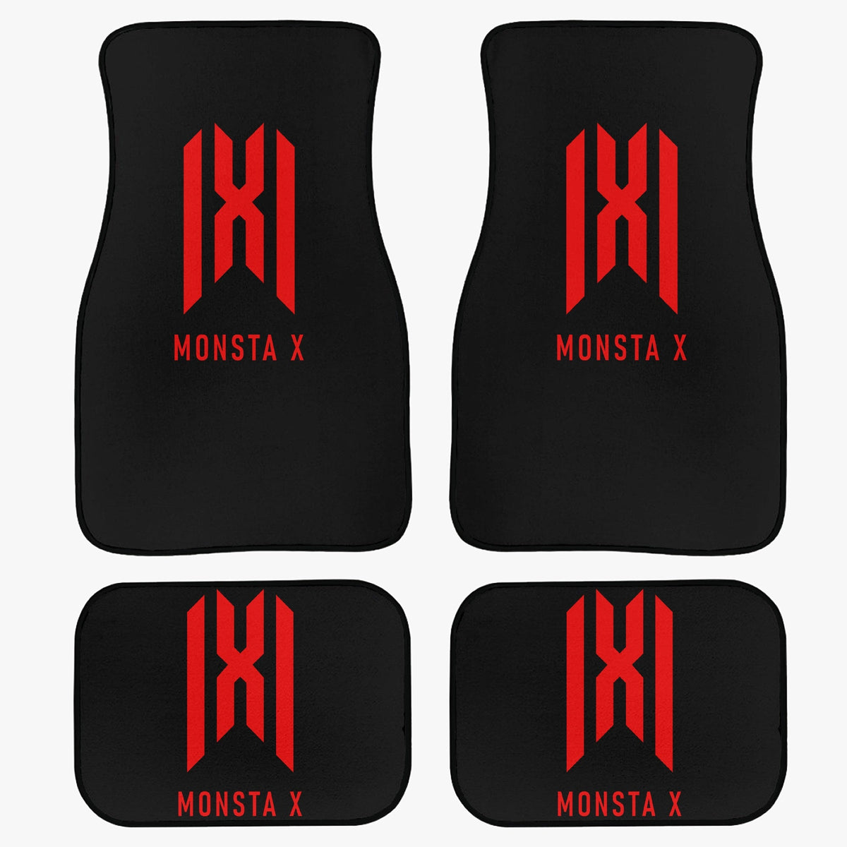 Monsta x Car Floor Mats - 4Pcs Car Floor Mats - Car Accessories - Kpop car mats - (Set of 4 - 2 Front & 2 Rear) - Beyond The Shoppe