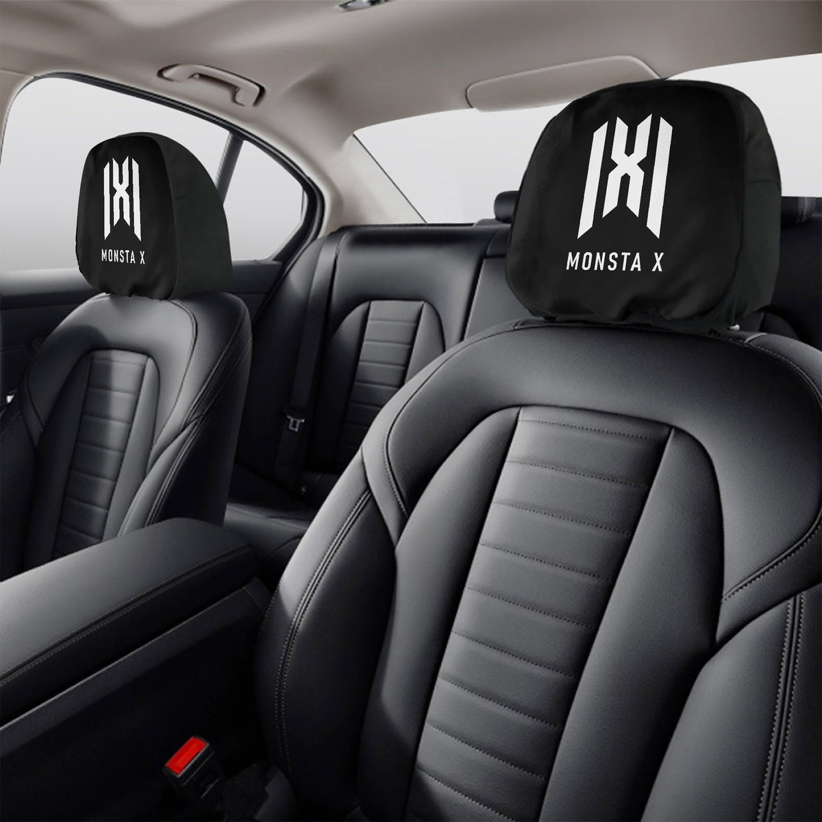 Monsta X Car Headrest Covers - 2Pcs - car accessories - Great KPop Gift! - Beyond The Shoppe
