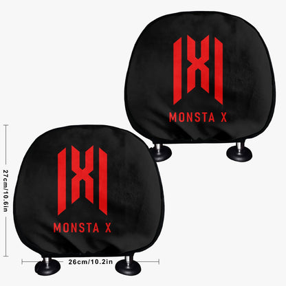 Monsta X Car Headrest Covers - 2Pcs - car accessories - Great KPop Gift! - Beyond The Shoppe