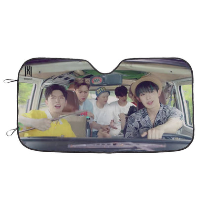 Monsta X Driving! Sun Shade - Windshield Cover - KPop Themed - Great gift! Car Window Shield - Windshield Protector - Beyond The Shoppe