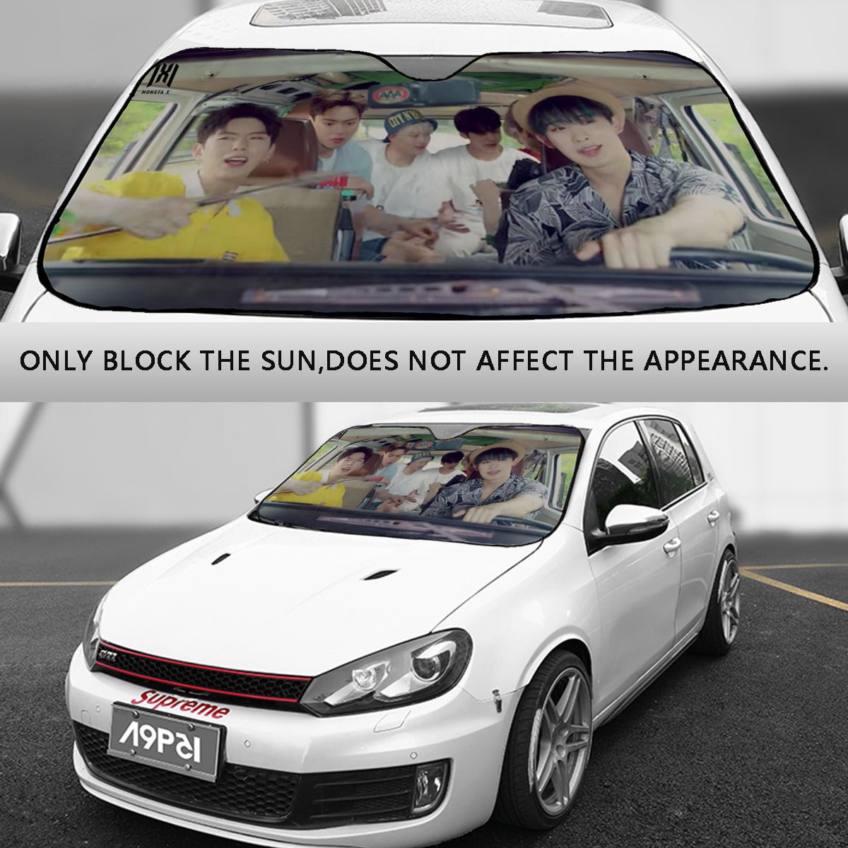 Monsta X Driving! Sun Shade - Windshield Cover - KPop Themed - Great gift! Car Window Shield - Windshield Protector - Beyond The Shoppe