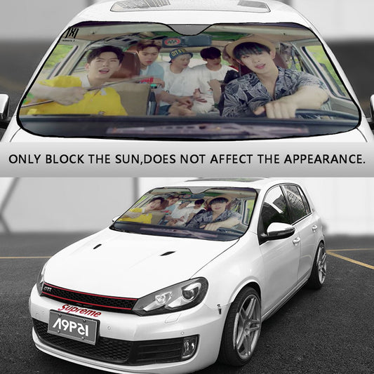 Monsta X Driving! Sun Shade - Windshield Cover - KPop Themed - Great gift! Car Window Shield - Windshield Protector - Beyond The Shoppe