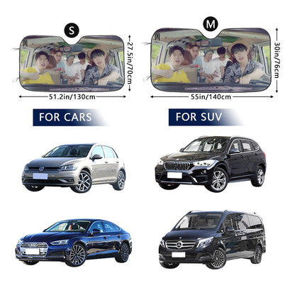 Monsta X Driving! Sun Shade - Windshield Cover - KPop Themed - Great gift! Car Window Shield - Windshield Protector - Beyond The Shoppe