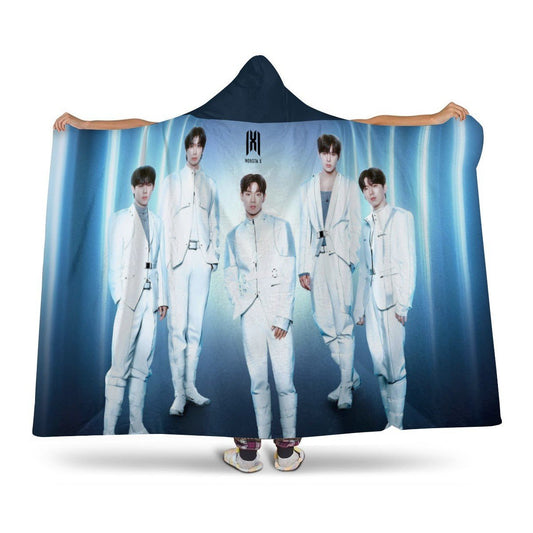 Monsta X Hooded Blanket – K-Pop Cozy Wearable Fleece Blanket - Beyond The Shoppe
