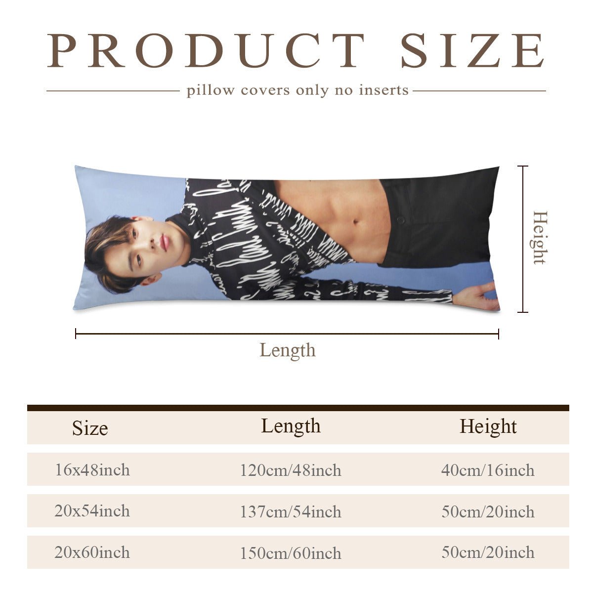 Monsta X Joheoon Full Body Pillow Case - Double Sided Full Body Pillowcases - 3 sizes! - Beyond The Shoppe