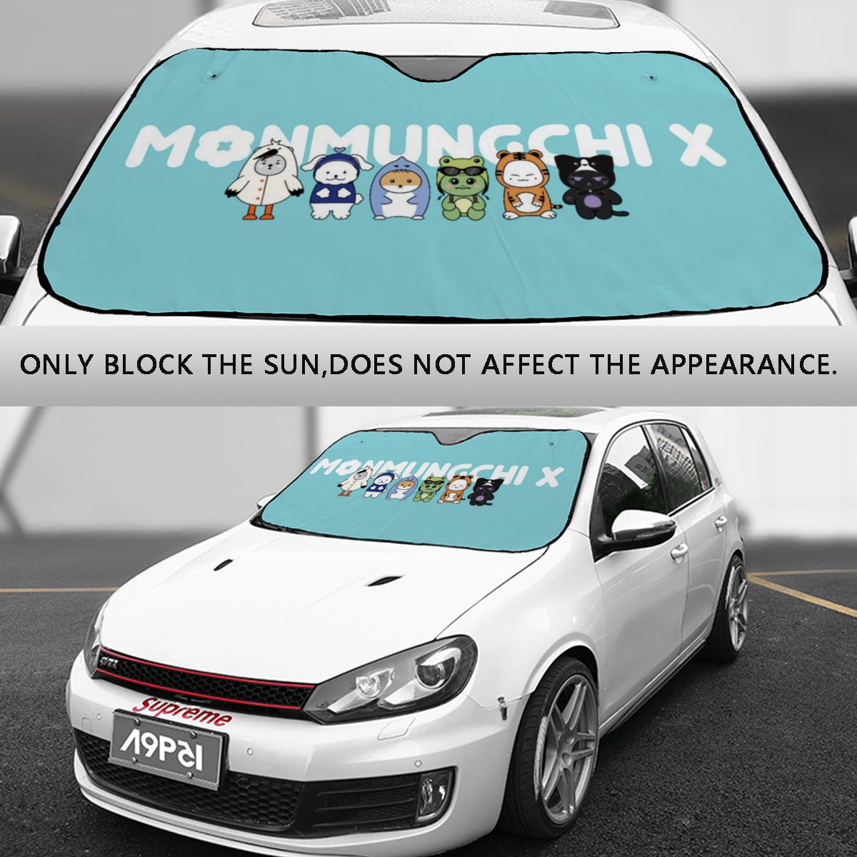 Monsta X Monmungchi Sun Shade - Windshield Cover - KPop Themed - Great gift! Car Window Shield - Windshield Protector - Beyond The Shoppe