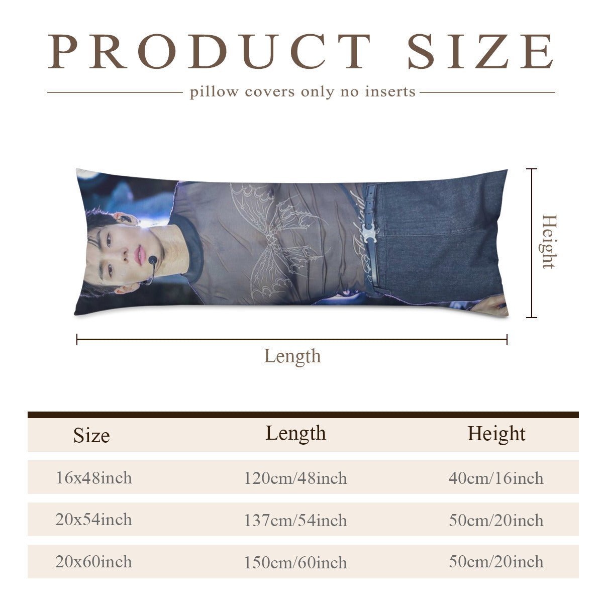 Monsta X Shownu Full Body Pillow Case - Double Sided Full Body Pillowcases - 3 sizes! - Beyond The Shoppe