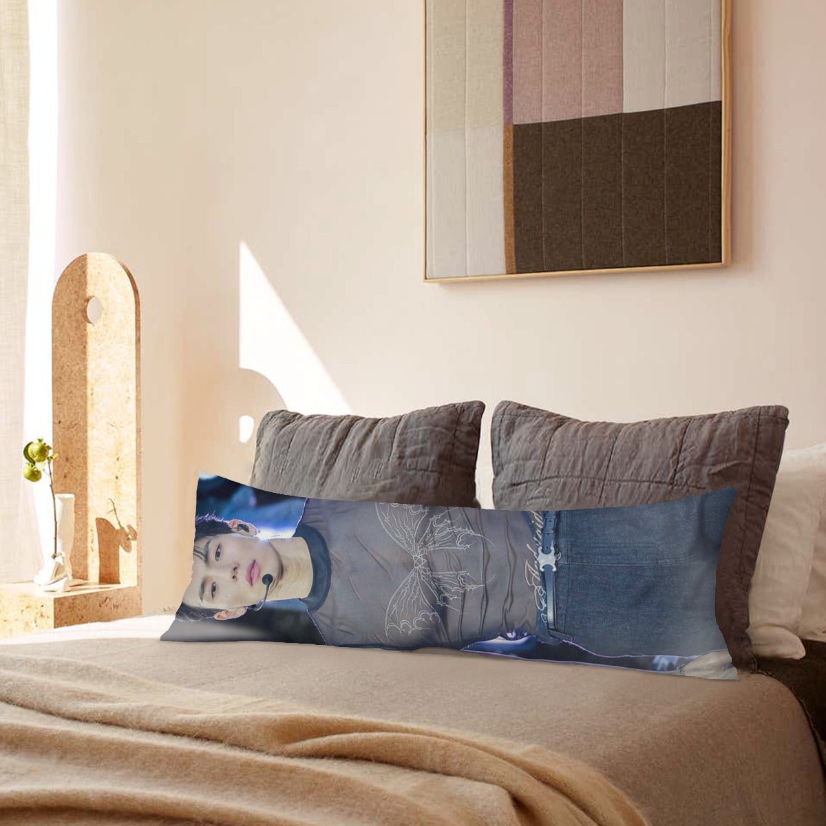 Monsta X Shownu Full Body Pillow Case - Double Sided Full Body Pillowcases - 3 sizes! - Beyond The Shoppe