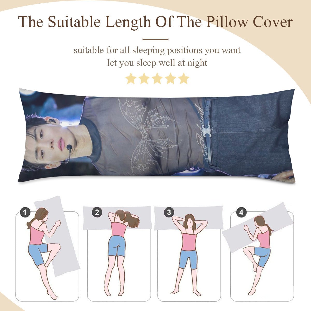 Monsta X Shownu Full Body Pillow Case - Double Sided Full Body Pillowcases - 3 sizes! - Beyond The Shoppe