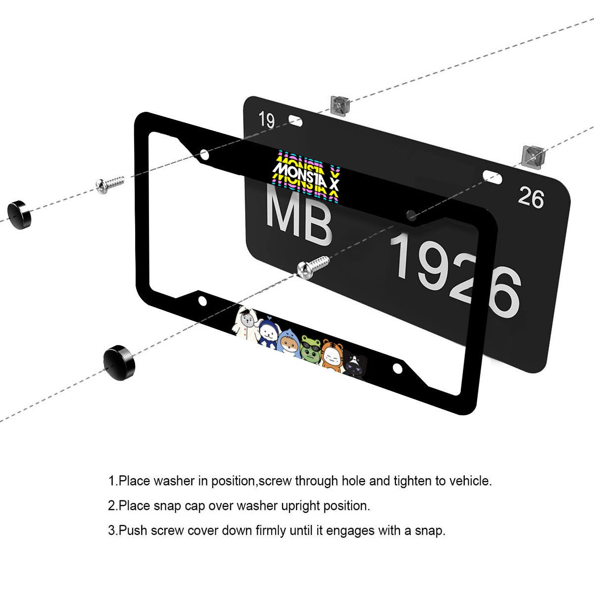 Monsta XLicense Plate From - Car accessory - Kpop gift! - Beyond The Shoppe