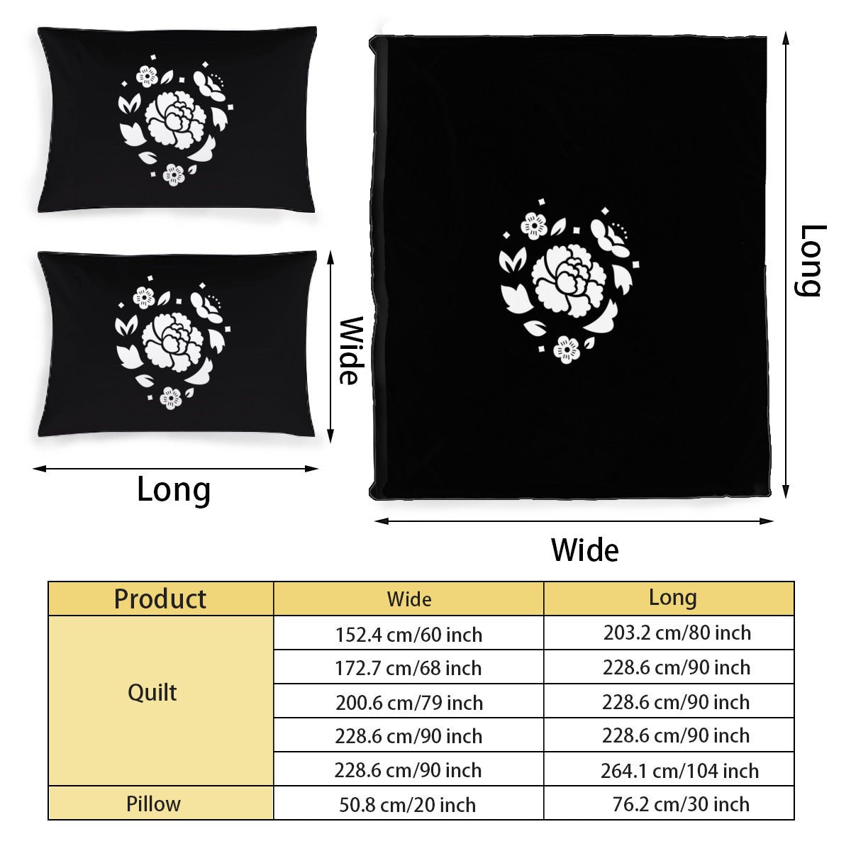 Quilt Cover Three - Piece Set - Quilt cover & 2 Pillowcases! Duvet / Comforter Cover and pillowcase set - Beyond The Shoppe