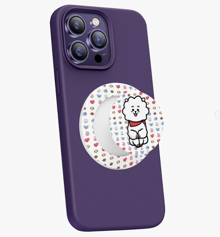 BTS BT21 Cell Phone Magnetic Collapsible Grip And Stand - Cell Phone Grips - Cell phone holder - popsocket grip - Phone Pop Grips