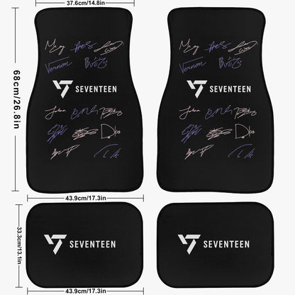 Seventeen Car Floor Mats - 4Pcs Car Floor Mats - Car Accessories - Kpop car mats - (Set of 4 - 2 Front & 2 Rear) - Beyond The Shoppe