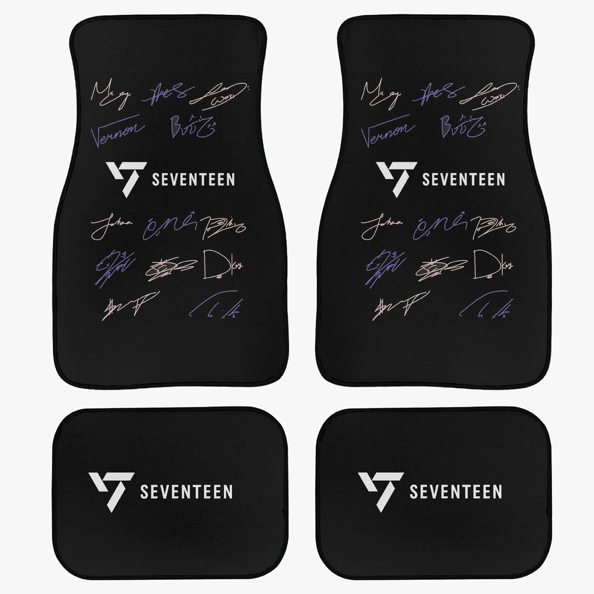 Seventeen Car Floor Mats - 4Pcs Car Floor Mats - Car Accessories - Kpop car mats - (Set of 4 - 2 Front & 2 Rear) - Beyond The Shoppe
