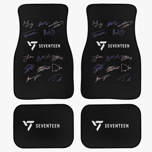 Seventeen Car Floor Mats - 4Pcs Car Floor Mats - Car Accessories - Kpop car mats - (Set of 4 - 2 Front & 2 Rear) - Beyond The Shoppe