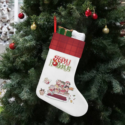 Seventeen Carat Classic Holiday 16 - Inch Linen Christmas Stocking – Decor, Soft & Durable - Beyond The Shoppe