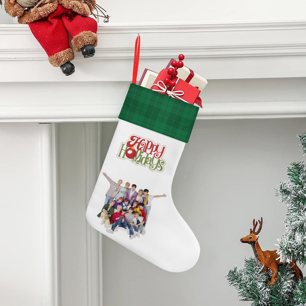 Seventeen Carat Classic Holiday 16 - Inch Linen Christmas Stocking – Decor, Soft & Durable - Beyond The Shoppe