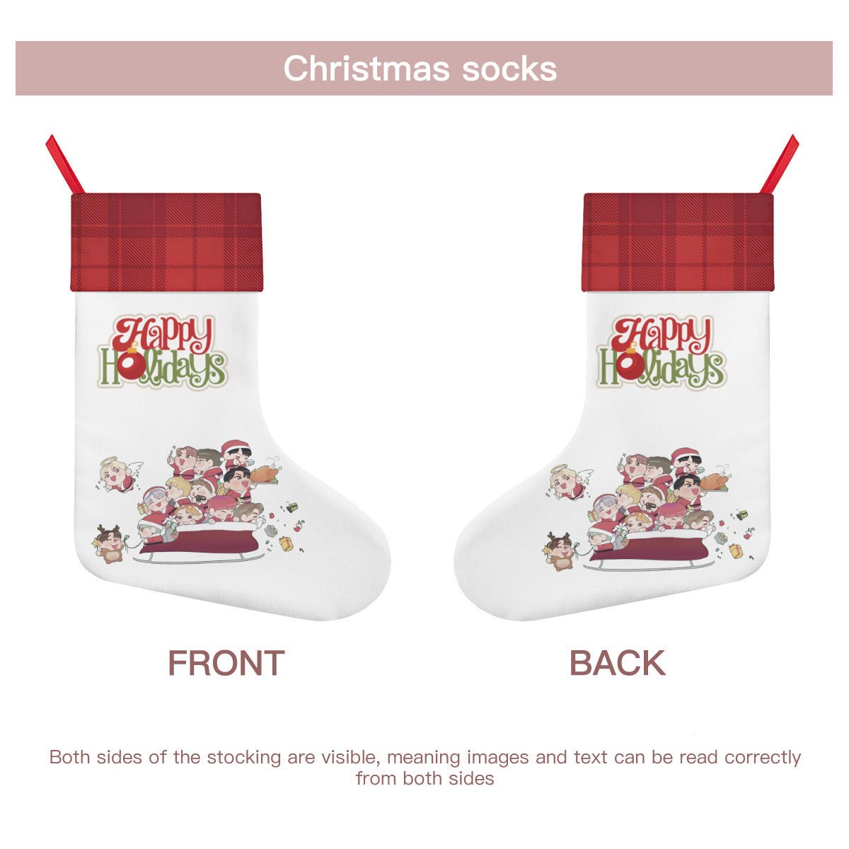 Seventeen Carat Classic Holiday 16 - Inch Linen Christmas Stocking – Decor, Soft & Durable - Beyond The Shoppe