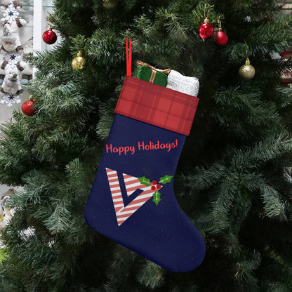 Seventeen Carat Holiday Logo Classic Holiday 16 - Inch Linen Christmas Stocking – Decor, Soft & Durable - Beyond The Shoppe
