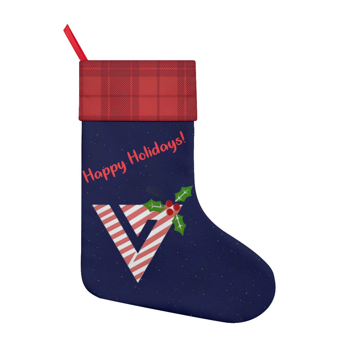Seventeen Carat Holiday Logo Classic Holiday 16 - Inch Linen Christmas Stocking – Decor, Soft & Durable - Beyond The Shoppe