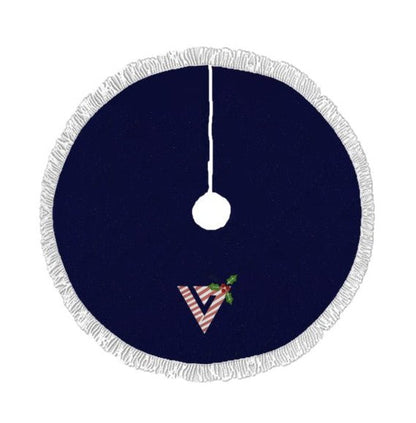 Seventeen - Carat Holiday Logo on Dark Blue Holiday Tree Skirt – Plush Christmas Tree Skirt - Soft, Cozy & Festive Decor - Beyond The Shoppe