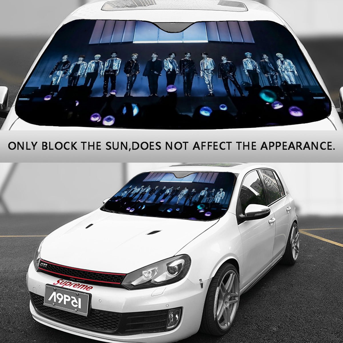 Seventeen Concert Windshield Sun Shade - Carat Car sun visor - Car sun blocker - Windshield heat shield - Auto sunshade - Beyond The Shoppe