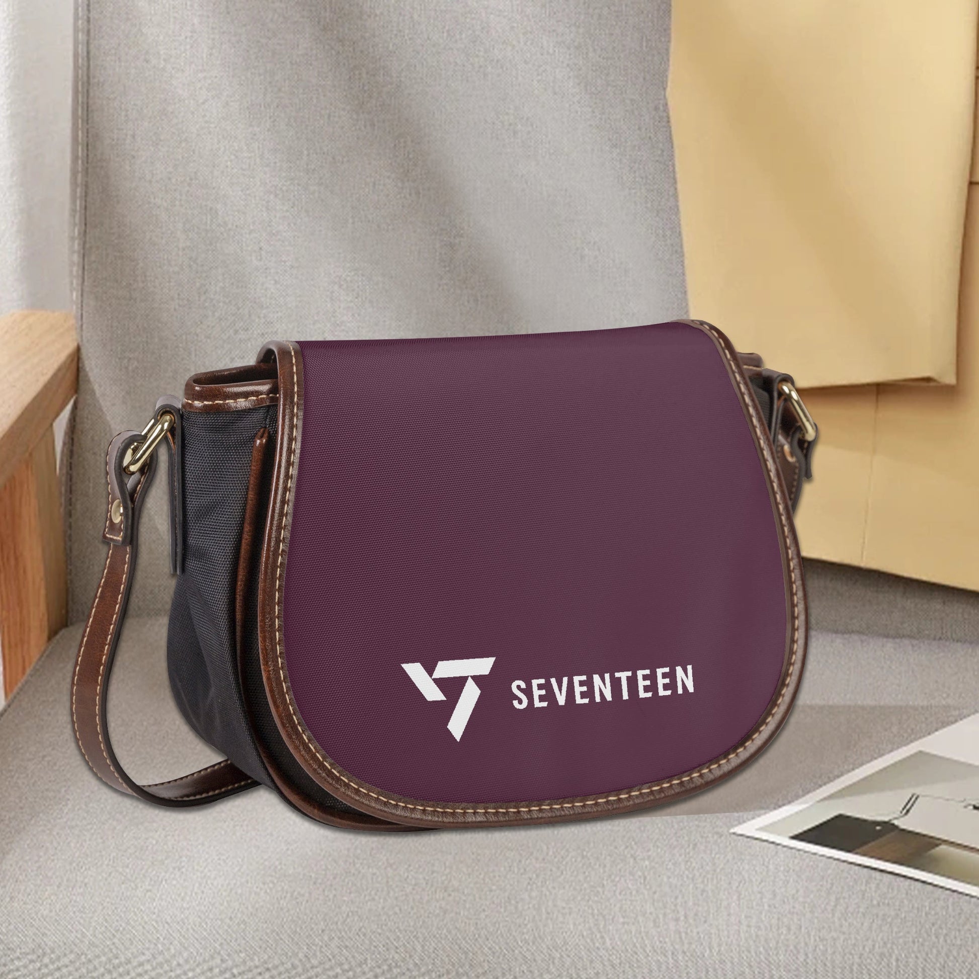 Seventeen Flap Saddle Bag – Perfect Everyday Crossbody Purse - Carat, Miniteen, SVT Chic & Cute Bag - Beyond The Shoppe