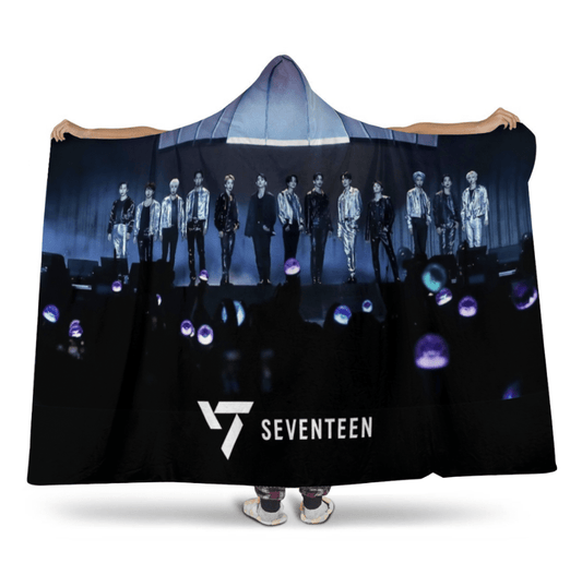 Seventeen Hooded Blanket – K-Pop Cozy Wearable Fleece Blanket - Beyond The Shoppe