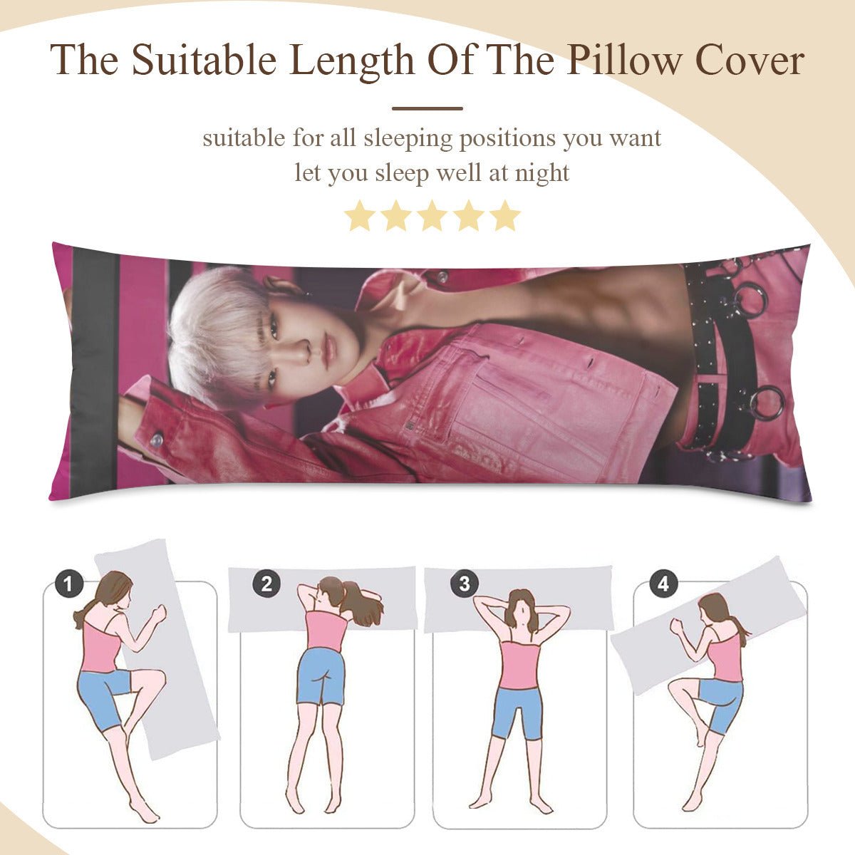 Seventeen Hoshi Full Body Pillow Case - Double Sided Full Body Pillowcases - 3 sizes! - Beyond The Shoppe