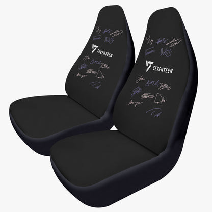 Seventeen Microfiber Car Seat Covers - 2Pcs Car Seat Microfiber Covers - Set of 2 - KPop car accessories - Beyond The Shoppe