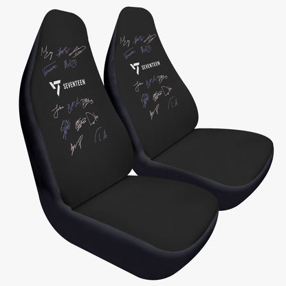 Seventeen Microfiber Car Seat Covers - 2Pcs Car Seat Microfiber Covers - Set of 2 - KPop car accessories - Beyond The Shoppe