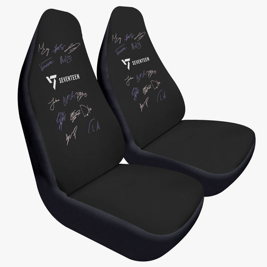 Seventeen Microfiber Car Seat Covers - 2Pcs Car Seat Microfiber Covers - Set of 2 - KPop car accessories - Beyond The Shoppe