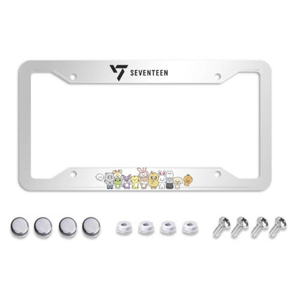 Seventeen Miniteen Silver License Plate From - Car accessory - Kpop gift! - Beyond The Shoppe