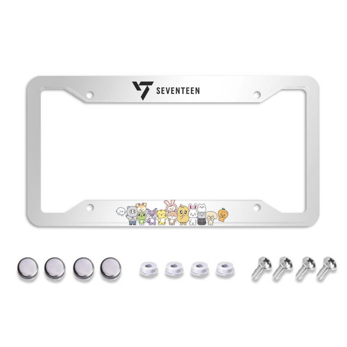 Seventeen Miniteen Silver License Plate From - Car accessory - Kpop gift! - Beyond The Shoppe