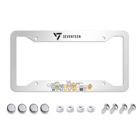 Seventeen Miniteen Silver License Plate From - Car accessory - Kpop gift! - Beyond The Shoppe