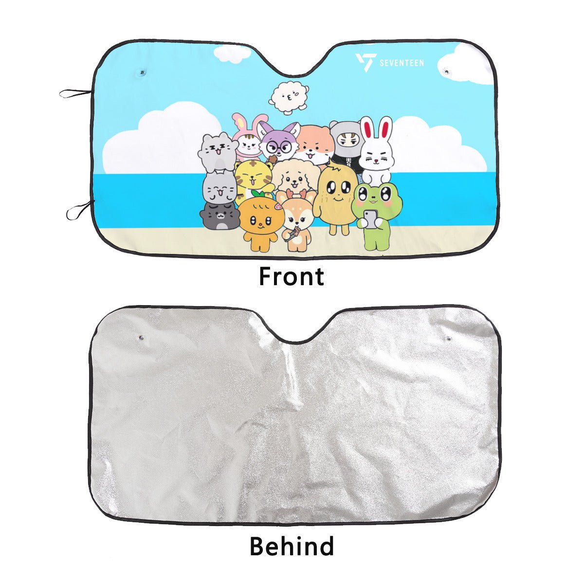 Seventeen Miniteen Sun Shade - Windshield Cover - KPop Themed - Great gift! Car Window Shield - Windshield Protector - Beyond The Shoppe