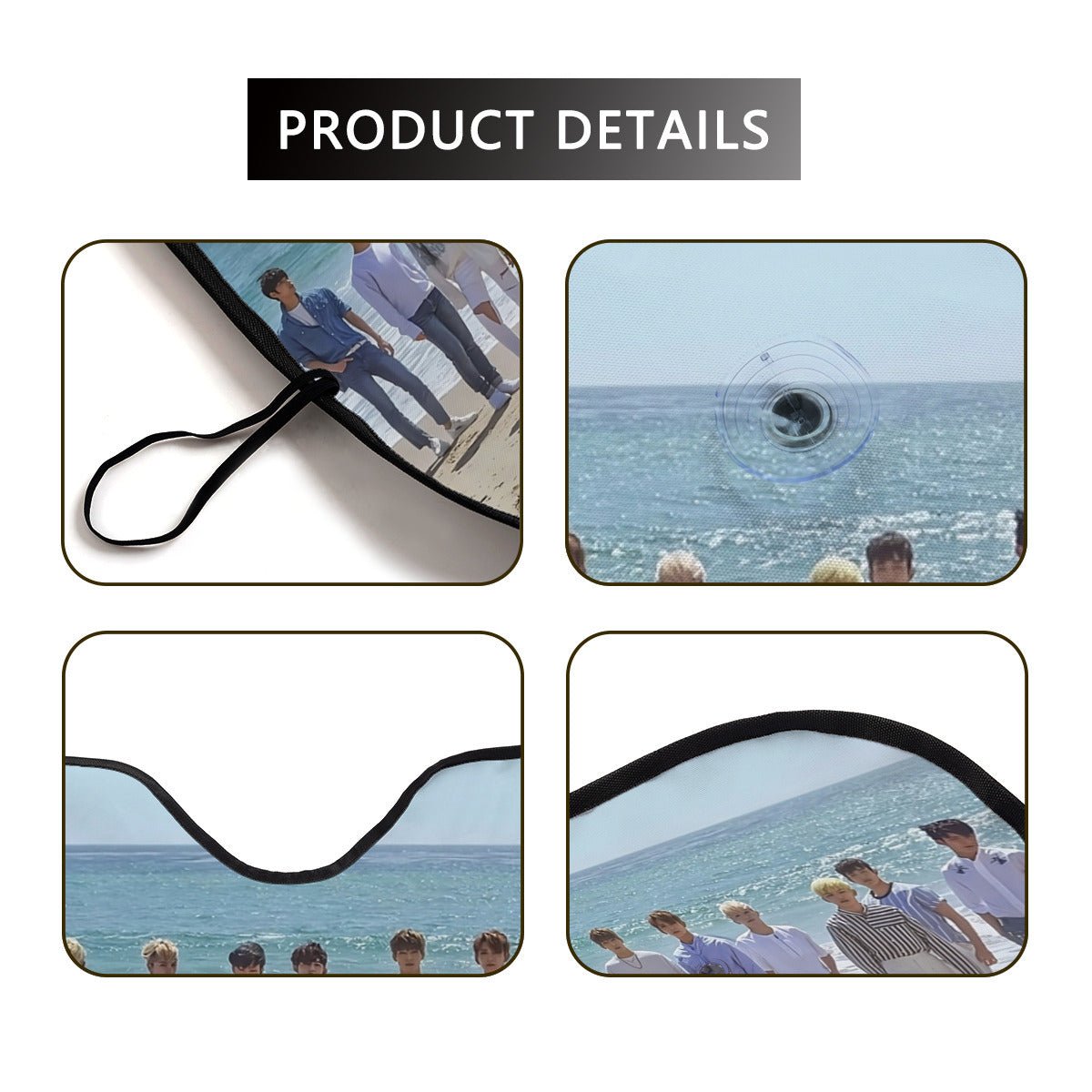 Seventeen on the Beach Sun Shade - Windshield Cover - KPop Themed - Great gift! Car Window Shield - Windshield Protector - Beyond The Shoppe