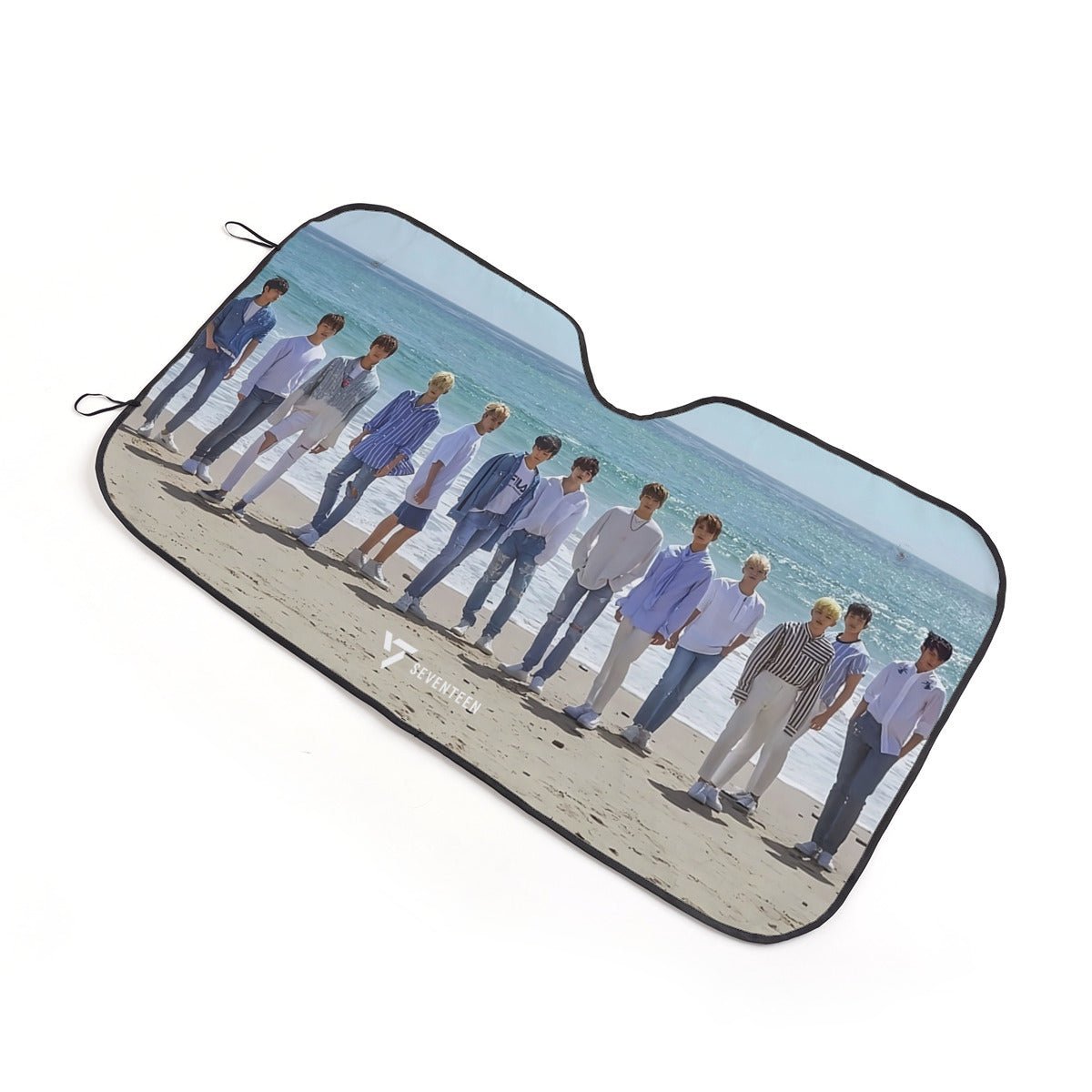 Seventeen on the Beach Sun Shade - Windshield Cover - KPop Themed - Great gift! Car Window Shield - Windshield Protector - Beyond The Shoppe
