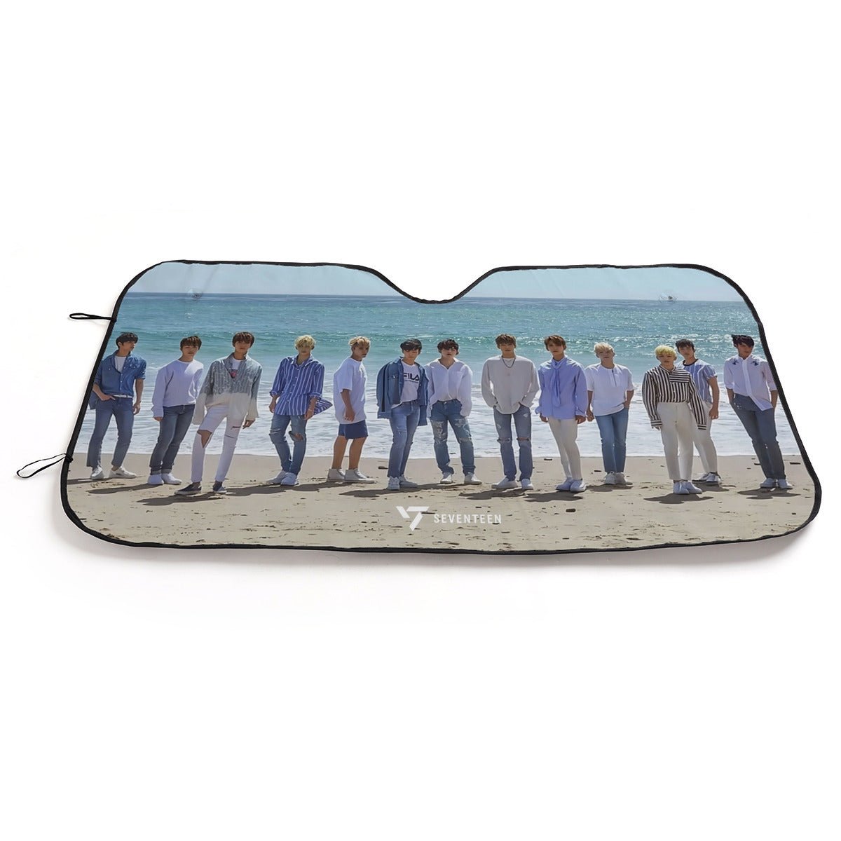 Seventeen on the Beach Sun Shade - Windshield Cover - KPop Themed - Great gift! Car Window Shield - Windshield Protector - Beyond The Shoppe