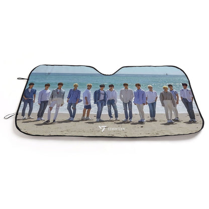 Seventeen on the Beach Sun Shade - Windshield Cover - KPop Themed - Great gift! Car Window Shield - Windshield Protector - Beyond The Shoppe