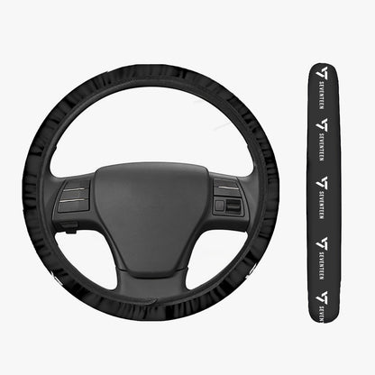 Seventeen Steering Wheel Cover car accessory - black steering cover - great gift - kpop car accessories - Beyond The Shoppe